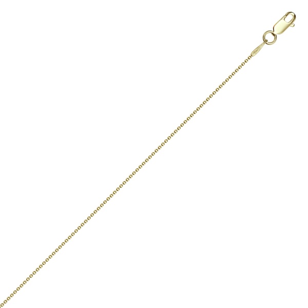 Цепь из желтого золота 585, плетение «Перлина»